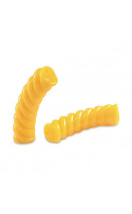 Acrylic Tube Twisted bead 33x8mm Spectra yellow